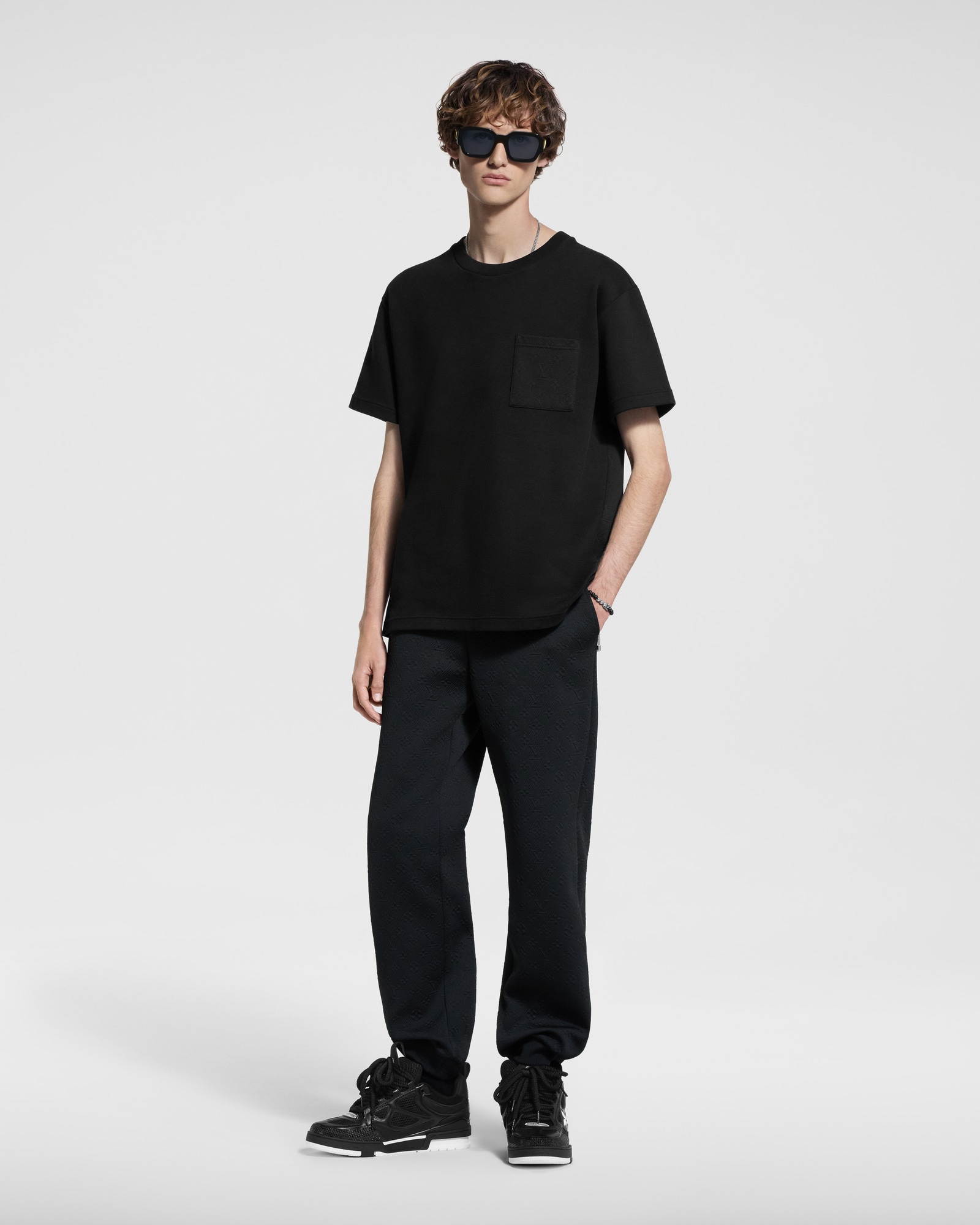 Pique Cotton T-Shirt - Luxury Black | LOUIS VUITTON